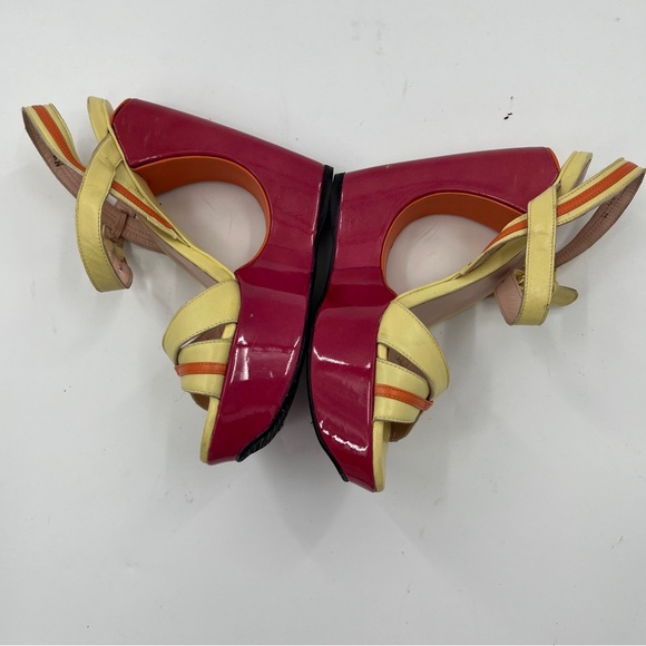 Stuart Weitzman Color block Cutout Block heeled Wedges - Size 7.5 - Picture 7 of 15